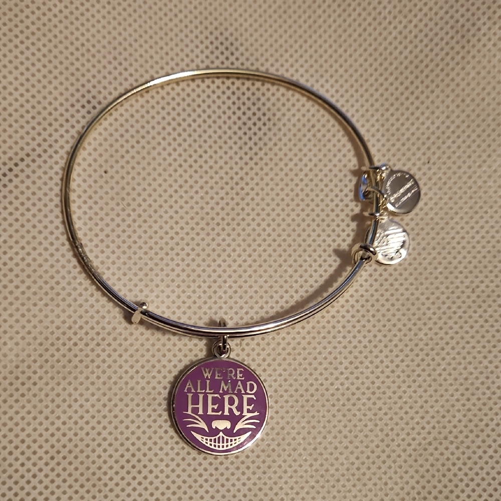 Disney Alex and Ani Bracelet Alice In Wonderland We're All Mad Here 2018 - Picture 1 of 5